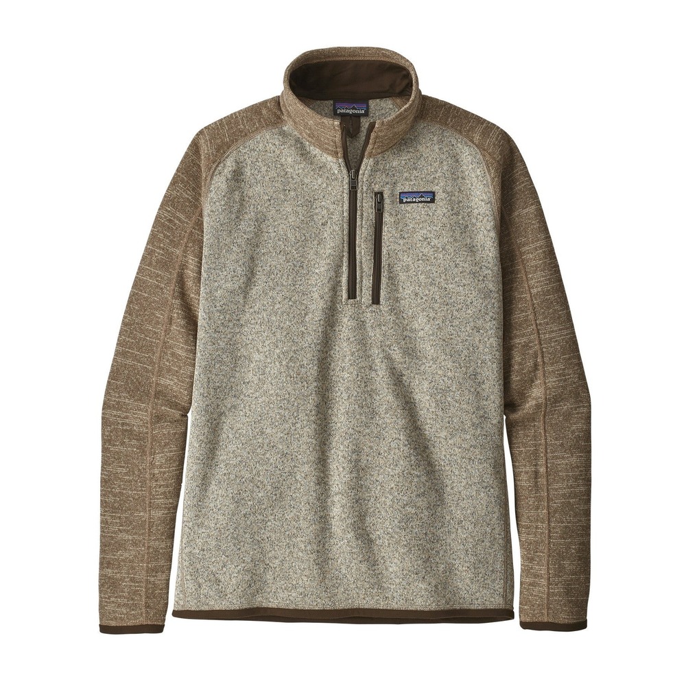 Patagonia Better Sweater 1/4 Zip Fleece Pullover Brown Tan Mens Small